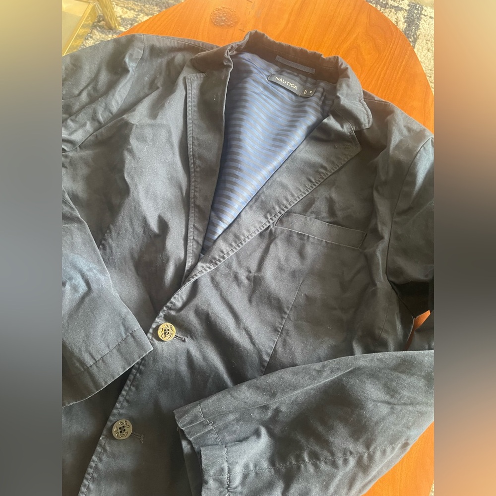 Nautica Dark Blue Jacket with Striped Interior - Picture 4 of 7
